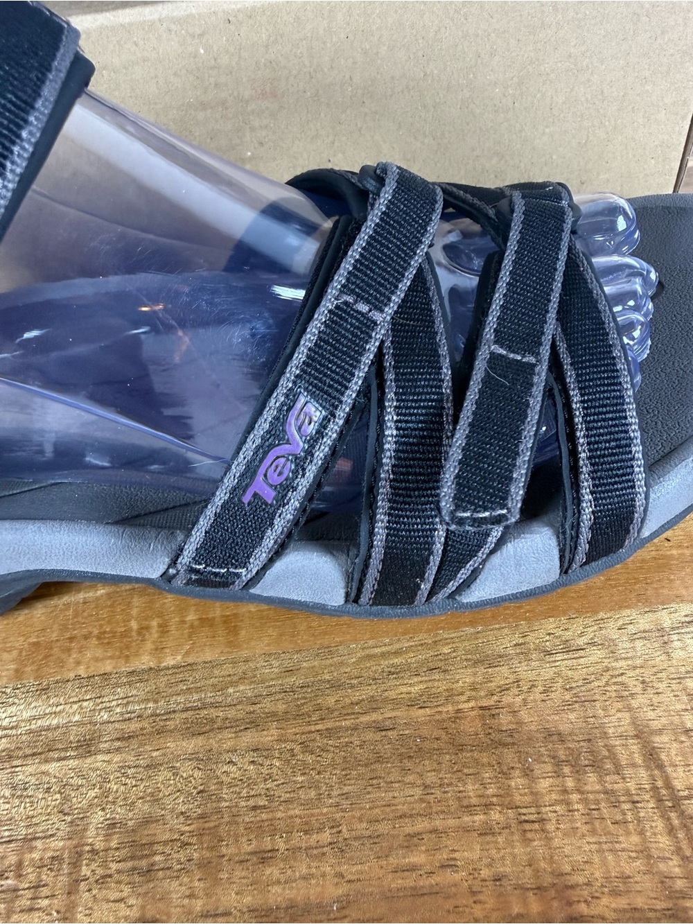 Teva Tirra Water Hiking Sandals Black/Purple Size 9 - Picture 2 of 13
